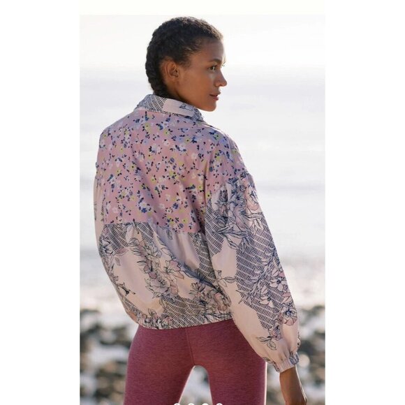 Anthropologie Pink and Blue Patterned Jacket - Picture 2 of 11